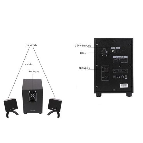 Loa vi tính 2.1 Microlab M108 - Hàng chuẩn chính hãng bảo hành 1 năm