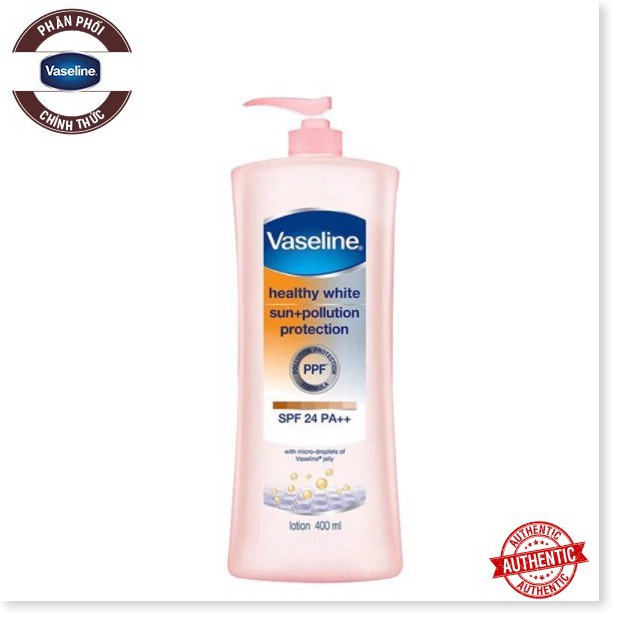 [Mã giảm giá] [Mã giảm giá Mỹ phẩm chính hãng] Sữa Dưỡng Thể Trắng Da, Chống Nắng Toàn Thân Vaseline Healthy White Sun +