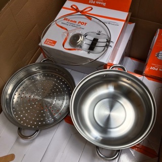 Nồi hấp inox 2 tầng