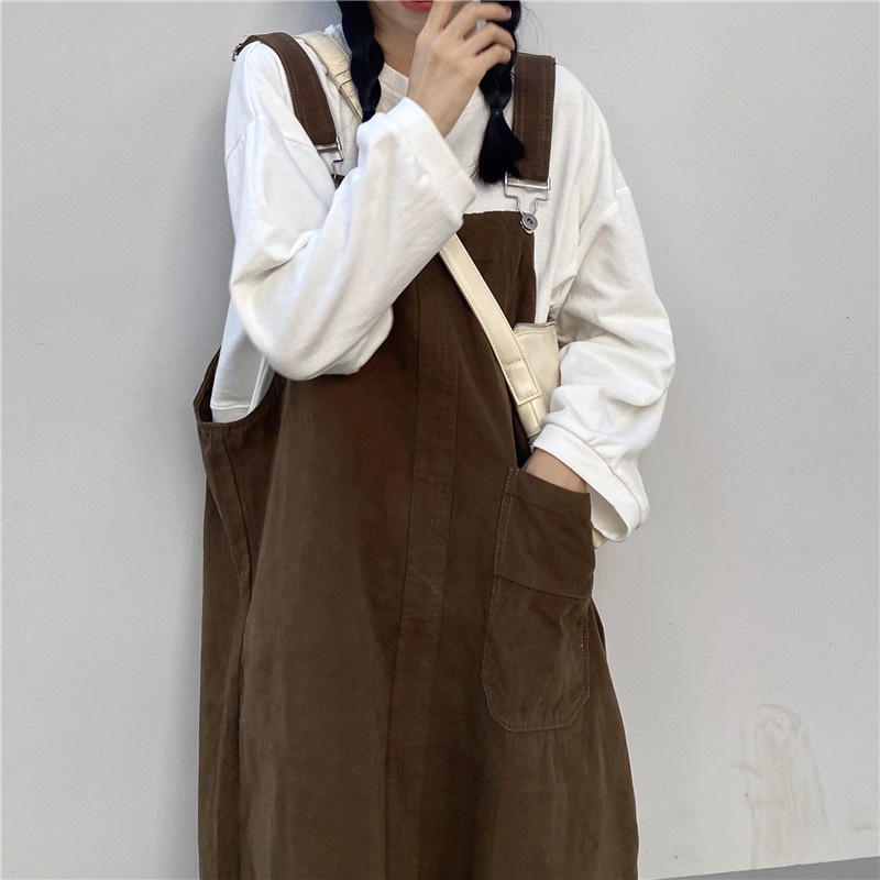 Yếm nữ dáng dài - váy yếm ulzzang
