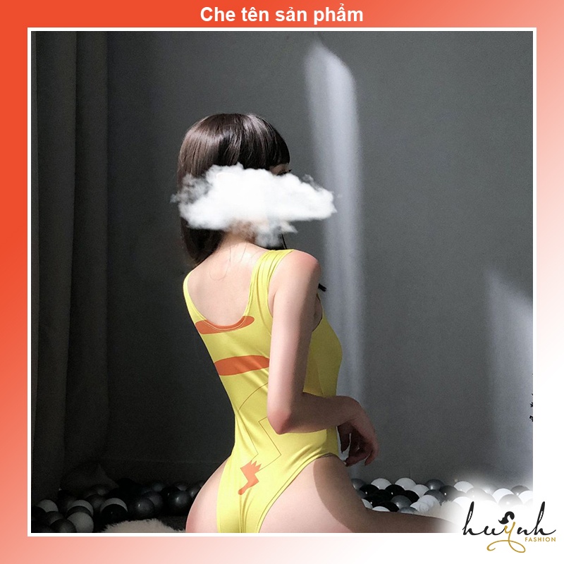 Bodysuit hình pikachu và anime dễ thương hở đáy - B06a