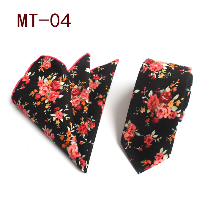 Set cà vạt và khăn tay EFAN in họa tiết sang trọng bản 6cm cho nam