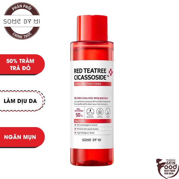 Nước Hoa Hồng Cho Da Siêu Nhạy Cảm Chiết Xuất Tràm Trà Đỏ Some By Mi Red Tea Tree Cicassoside Final Solution Toner 150ml