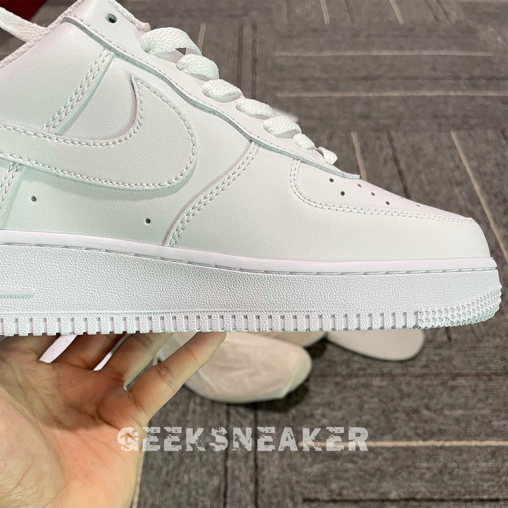 [GeekSneaker] Giày Thể Thao - Sneaker Trắng Air Force 1 -  AF1 All WHITE  NGuyên bản - SC - Đế Air - Gót Vuông | BigBuy360 - bigbuy360.vn
