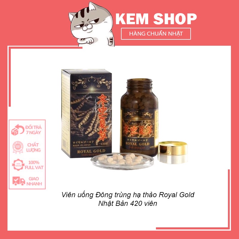 Viên uống Đông trùng hạ thảo Royal Gold Nhật Bản 420 viên