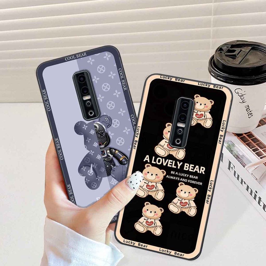 Ốp Vivo V17 Pro bear brick, gấu đáng yêu, dễ thương