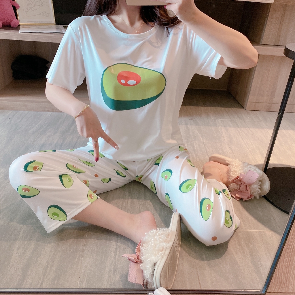 Bộ đồ ngủ ngắn tay thời trang xinh xắn | BigBuy360 - bigbuy360.vn