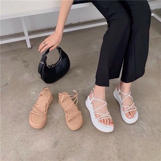 Sandal đế bánh mì quai dây chéo - Hàng Order, sẵn lẻ sz