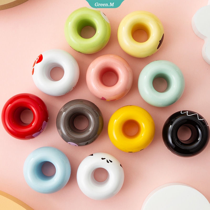 SANRIO Giá Đỡ Bàn Chải Đánh Răng Đáy Gốm Hình Bánh Donut Mới Dùng Trong Nhà Tắm