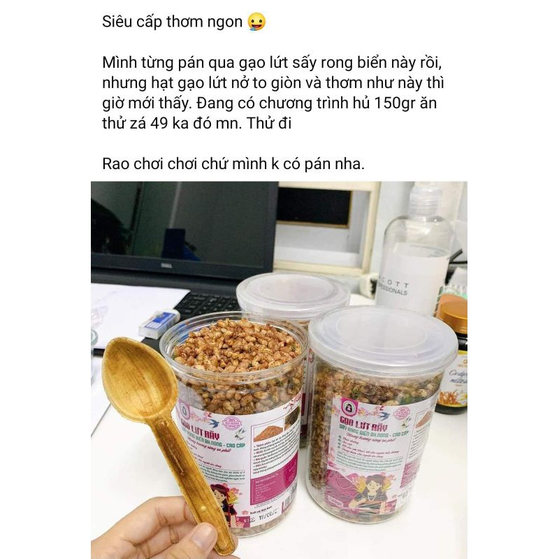 [Thực Phẩm Sạch] Gạo Lứt Rẫy Sấy Rong Biển Bhnong Siêu Ngon, Giòn Rụm, Ăn Chay Được, Ăn Vặt, Thực Dưỡng, Hỗ Trợ Giảm Cân | BigBuy360 - bigbuy360.vn
