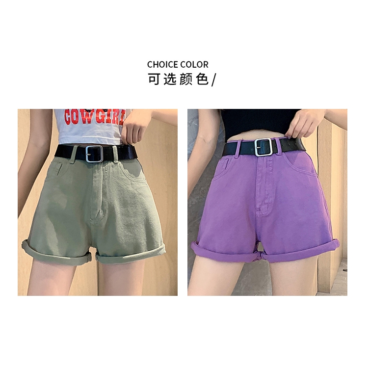 Quần Short Denim Màu Tím Thời Trang Cá Tính Cho Nữ | BigBuy360 - bigbuy360.vn