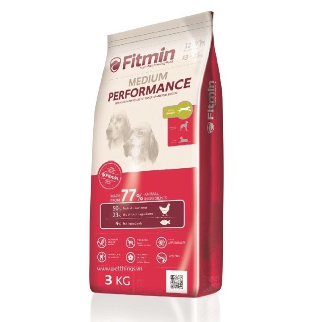 Đồ ăn cho cún FITMIN MEDIUM 3kg nhập khẩu châu âu