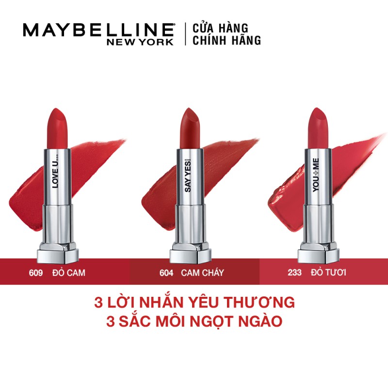 Son Lì Mịn Môi Dưỡng Môi Maybelline New York Love Notes Phiên Bản Giới Hạn Color Sensational Lipstick 3.9g | BigBuy360 - bigbuy360.vn