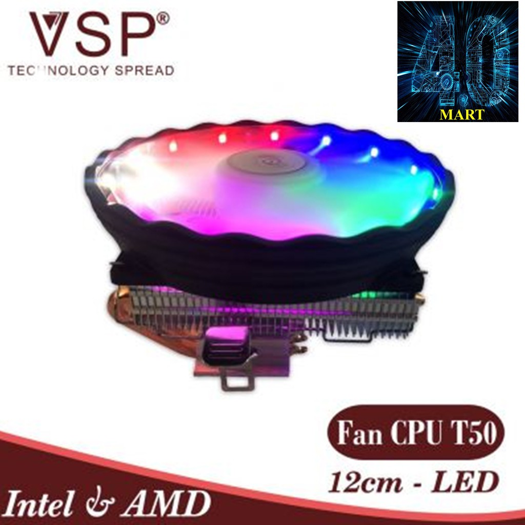 Fan CPU VSP T50 LED-12CM