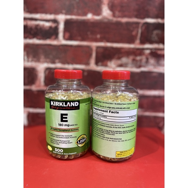 Viên Uống Vitamin E nắp đỏ Kirkland Signature 500 Viên