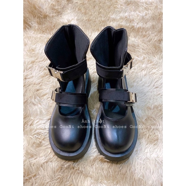 Giày boot chiến binh cao cổ, giày mary jane phong cách lolita cá tính độc lạ thời trang dành cho nữ