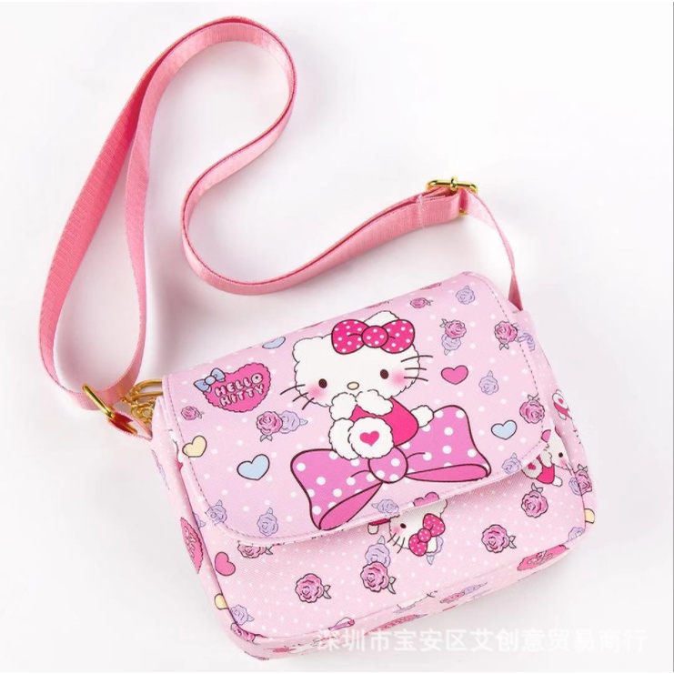 [Hàng Sẵn] Chính Hãng Túi Xách Đeo Vai Hello Kitty cho Bé phong cách Hàn Quốc Không Thấm Nước