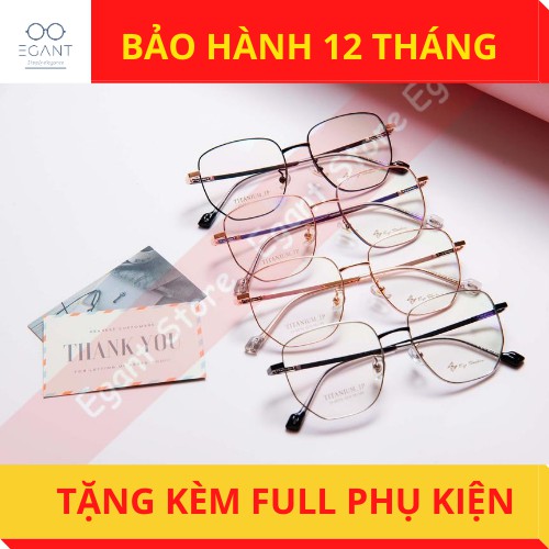 Gọng Kính Cận Tròn Kim Loại Titanium - Lắp Mắt Cận Theo Yêu Cầu