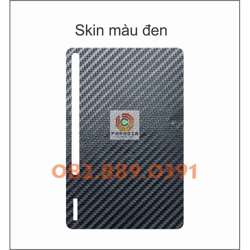 Miếng dán mặt lưng skin carbon Samsung Galaxy Tab S7 (mã SM T870 T875 T876B) | Tab S7+ (Plus) (mã (SM T970 T976B)