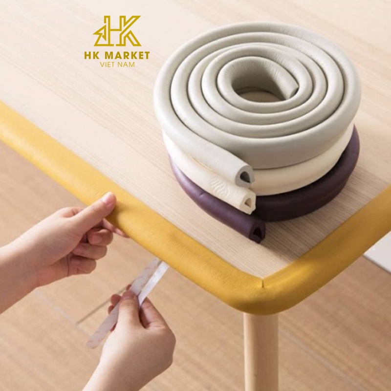 Cuộn Xốp Bọc Cạnh Bàn 2M - Dây Cao Su Che Bịt Cạnh Bàn, Ghế An Toàn Cho Bé