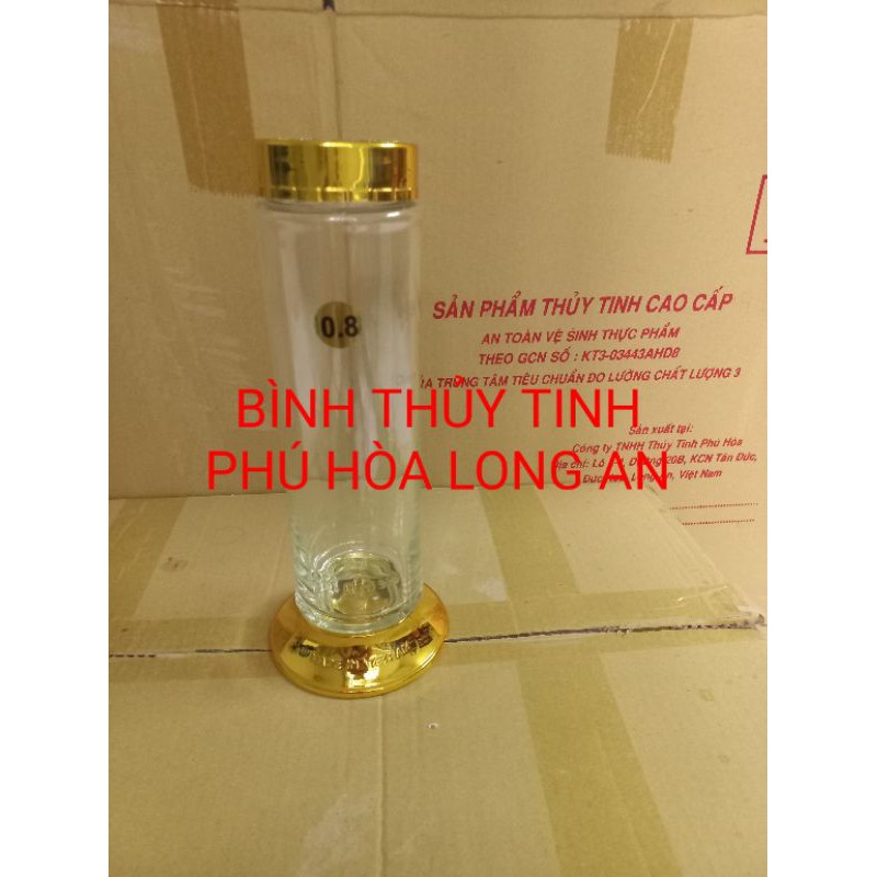 bình ngâm rượu sâm thủy tinh PHÚ HÒA 0,8 lít