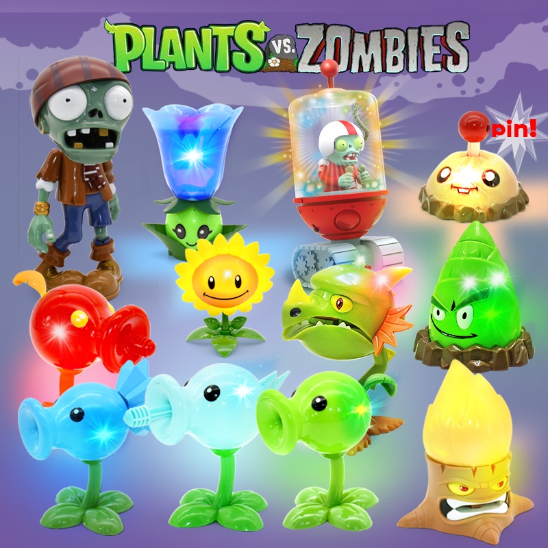 1 Mô Hình Đồ Chơi Nhân Vật Plants Vs Zombie Có Đèn Và Nhạc Cho Trẻ Em