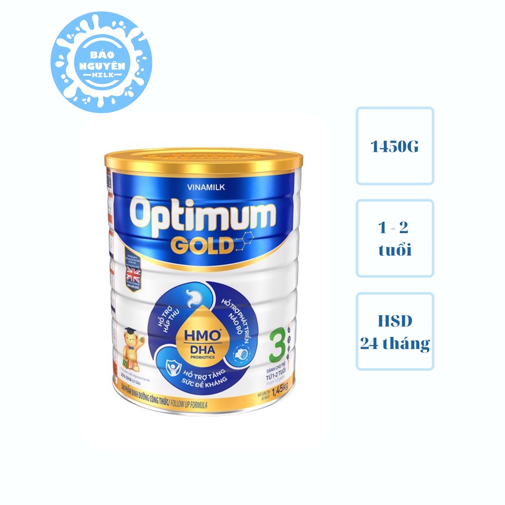 Sữa bột Optimum Gold 3 1450g (cho trẻ từ 1 - 2 tuổi)