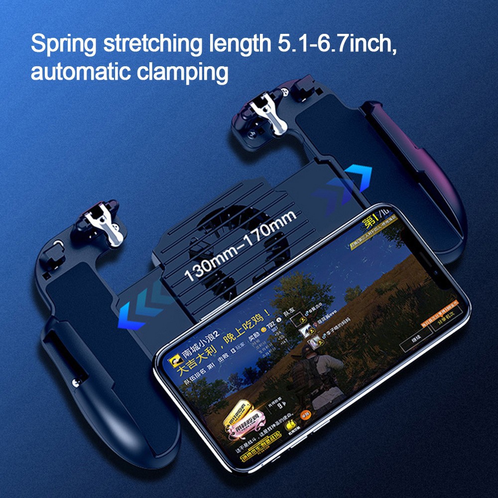 new pattern H5 Cooling Game Handle For PUBG Mobile Firing Aid Stand With Fan Game Controller With Charging Cooling High Quality