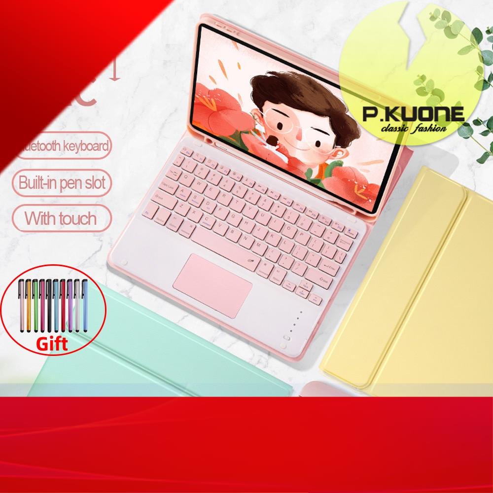 bàn phím không dây Bàn phím không dây bluetooth màu macaron chuột cảm ứng có ốp gắn cho iPad Pro 2018 2020 9.7 10.5 11 A
