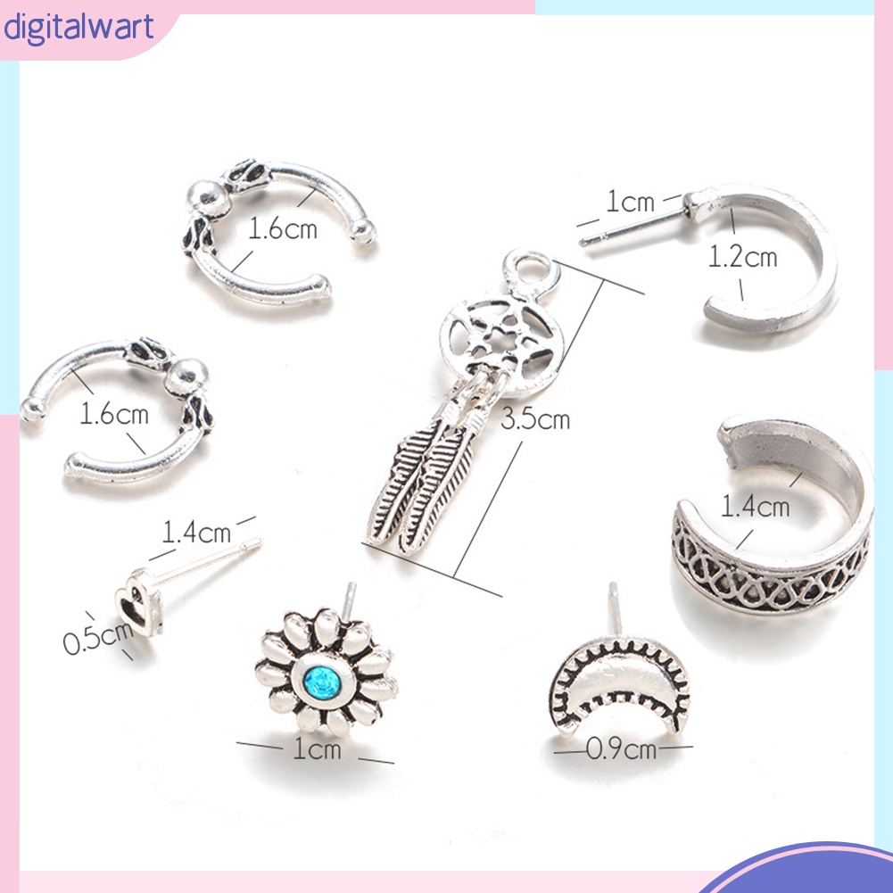 Bộ 7 khuyên tai nữ phong cách cổ điển đáng yêu