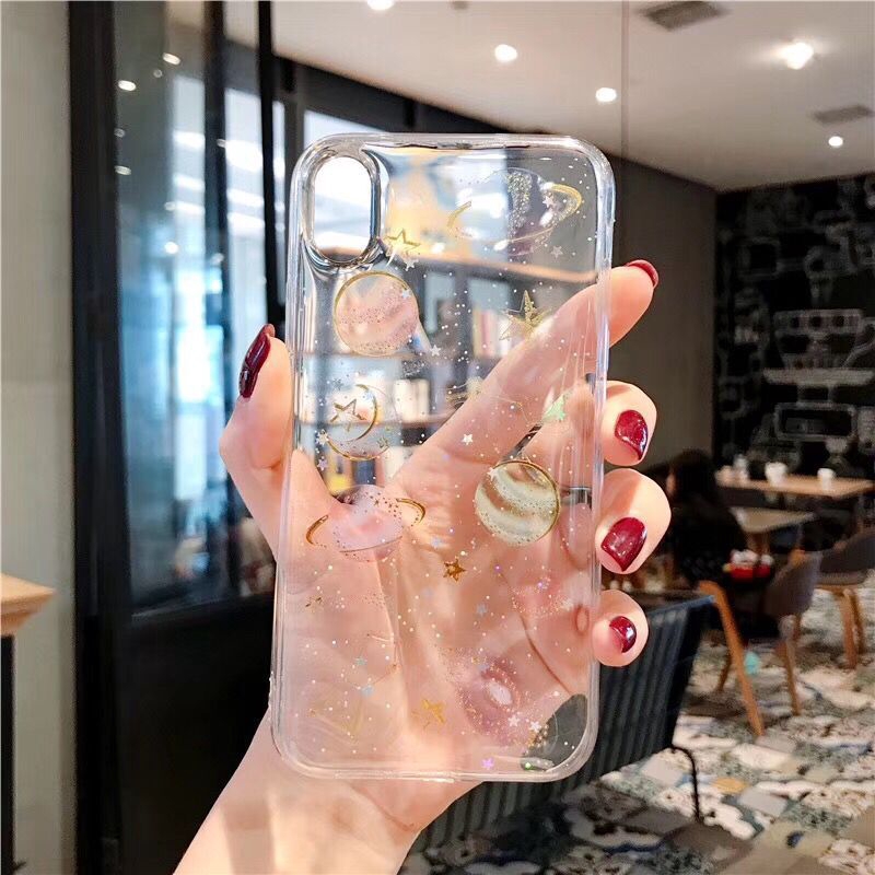 Ốp lưng trong suốt hoạ tiết vũ trụ dành cho điện thoại Apple iPhone 12 11 Pro Max 6 6s Plus 7 8 Plus | BigBuy360 - bigbuy360.vn