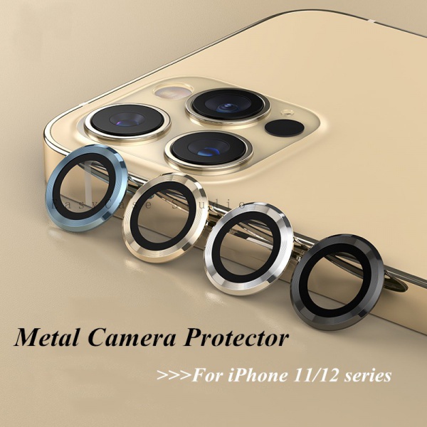 Kính Cường Lực HD Hợp Kim Nhôm Bảo Vệ Camera iPhone 11 12 Pro Max iPhone 12 11 Pro Max