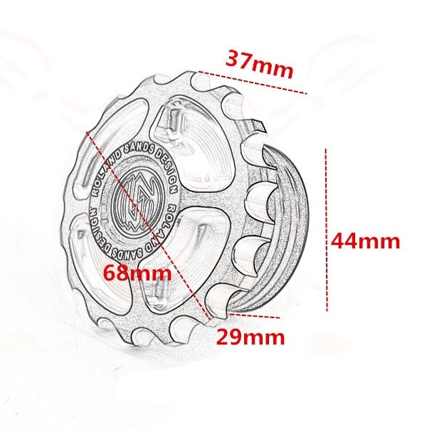 Harley Harley thùng xe máy nắp LOGO 883120048 Dana phần đuôi mềm CNC nhiên liệu biến đổi bể nắp