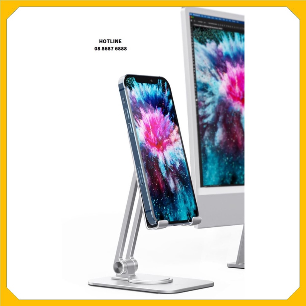 Giá đỡ điện thoại, iphone, ipad, tablet công thái học, chân đế xoay 360 độ tiện lợi L05 cao cấp