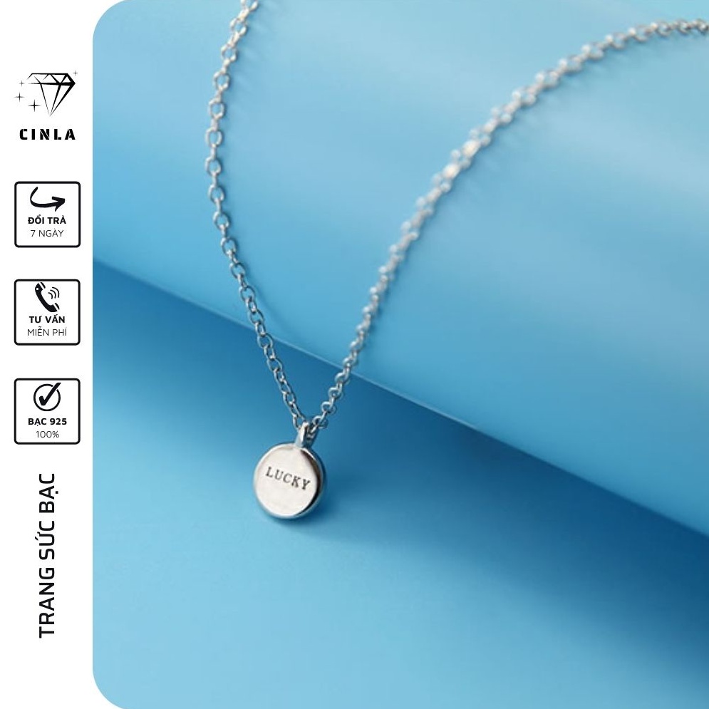 Dây chuyền nữ mạ bạc 925 hạt đậu may mắn thời trang hàn quốc trang sức CINLA DC001