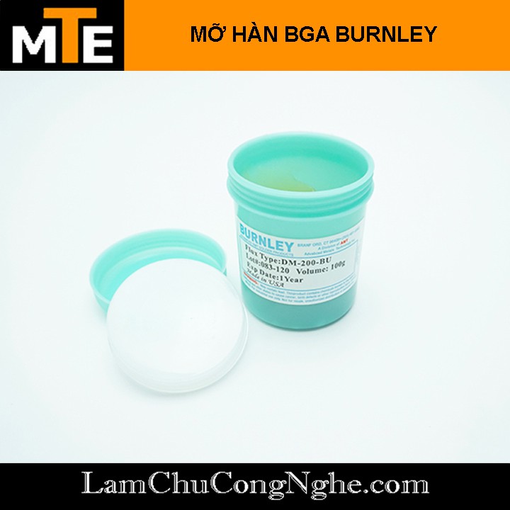 Hộp mỡ hàn thiếc BGA 100G Burnley hỗ trợ hàn chip, khò tháo chip ...