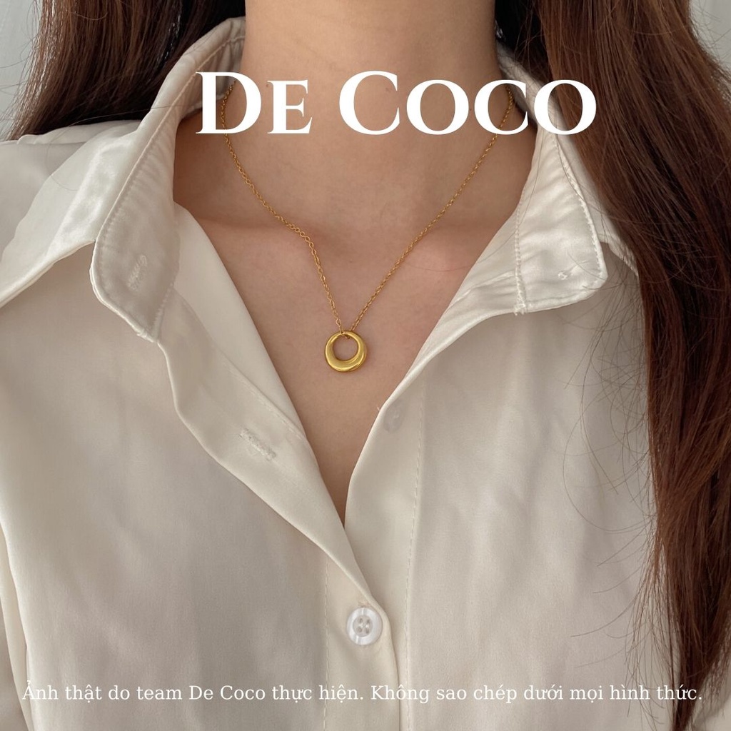 [KHÔNG ĐEN GỈ] Vòng cổ titan hình mặt tròn Full Moon De Coco decoco.accessories