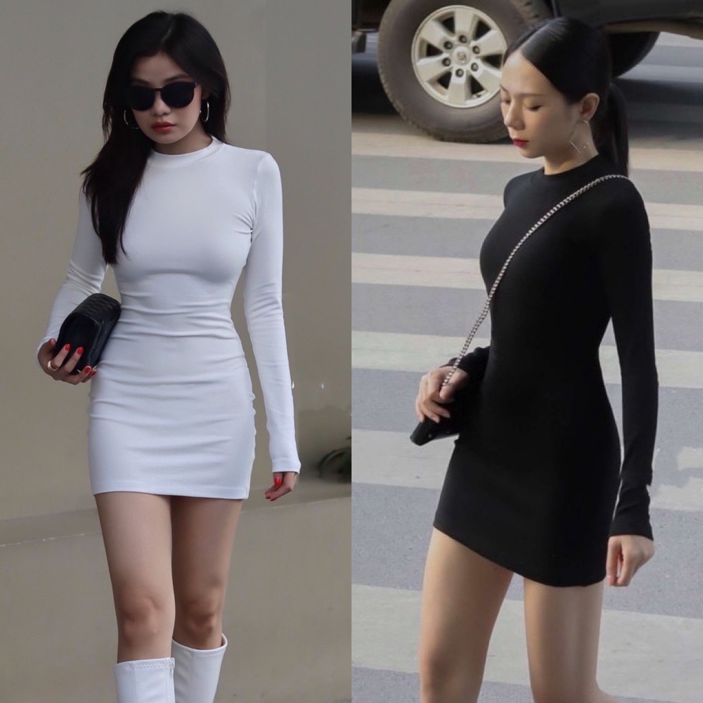 {NHẬP MÃ VOUCHER GIẢM GIÁ} váy nữ body cổ tròn váy nữ đầm body sang chảnh Annastore ( KÈM ẢNH FEEDBACK)