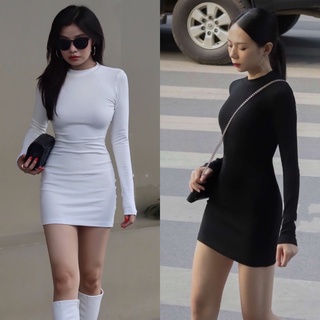 {Annastore} Váy nữ body cổ tròn váy nữ đầm body sang chảnh  ( KÈM ẢNH FEEDBACK)