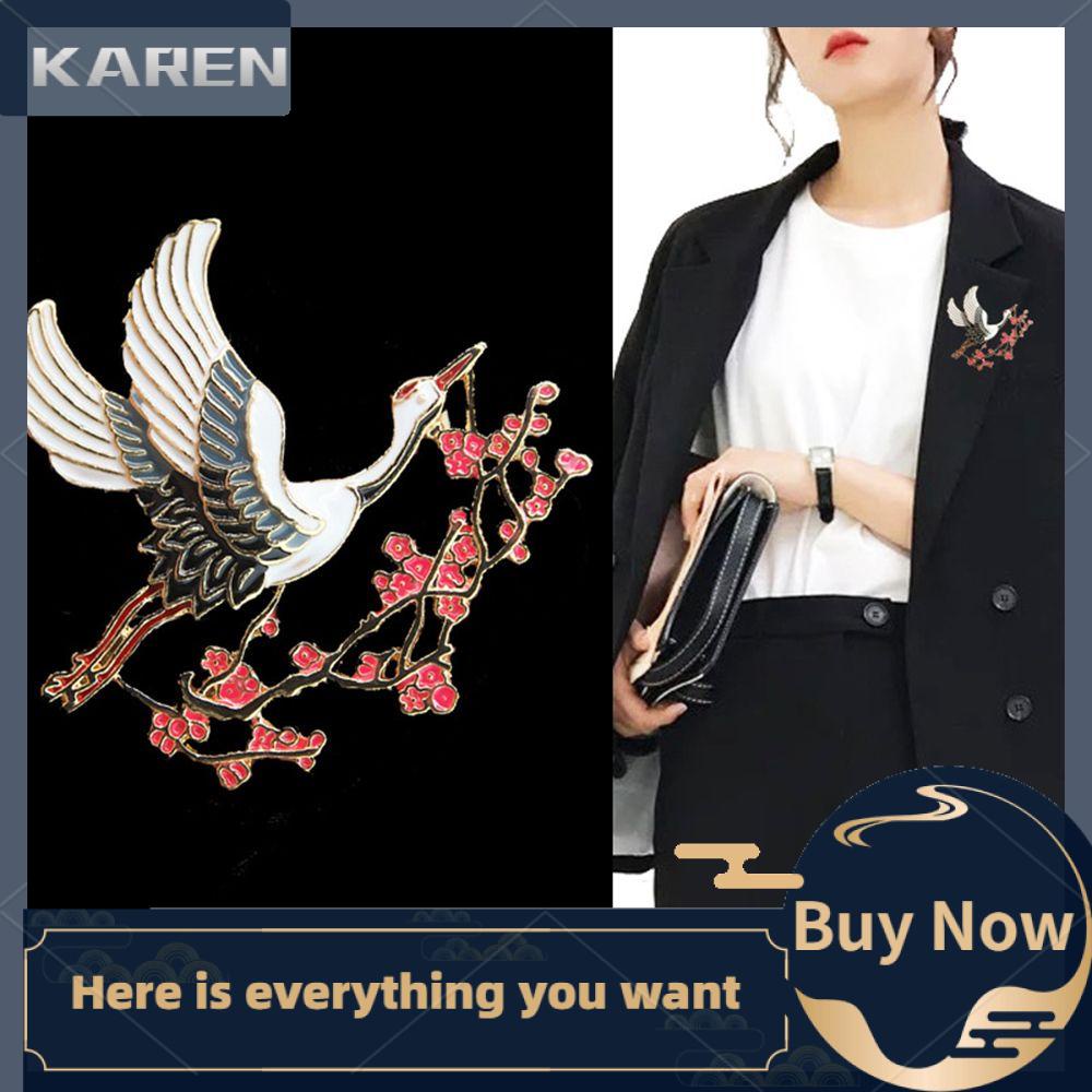 Ghim Cài Áo Trang Trí Hình Chim Hạc Dễ Thương Bắt Mắt Sành Điệu