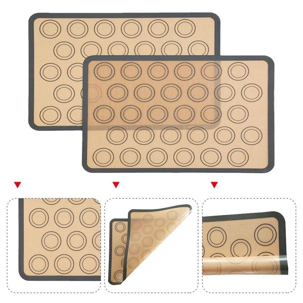 IVORY Thảm Nướng Bánh Macaron Bằng Silicone Chống Dính