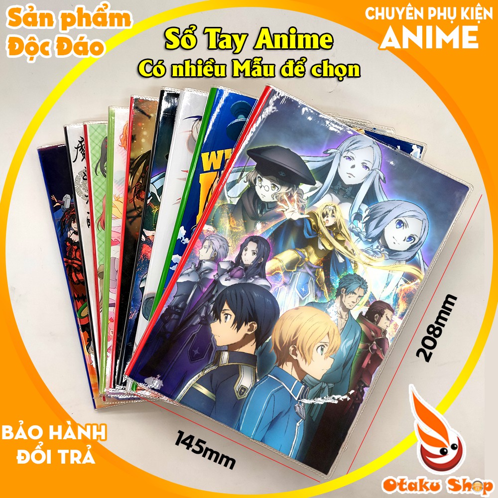 Sổ tay Anime Sword Art Online khổ A5 bìa in hình hoạt hình xinh xắn giấy dày có ...