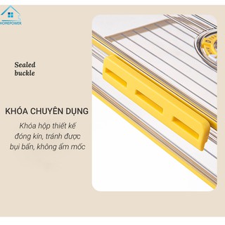 Hộp nhựa đựng thực phẩm, hộp đựng thức ăn tủ lạnh trong suốt có khay lót đáy, nhựa cao cấp, an toàn - Xuất Khẩu EU