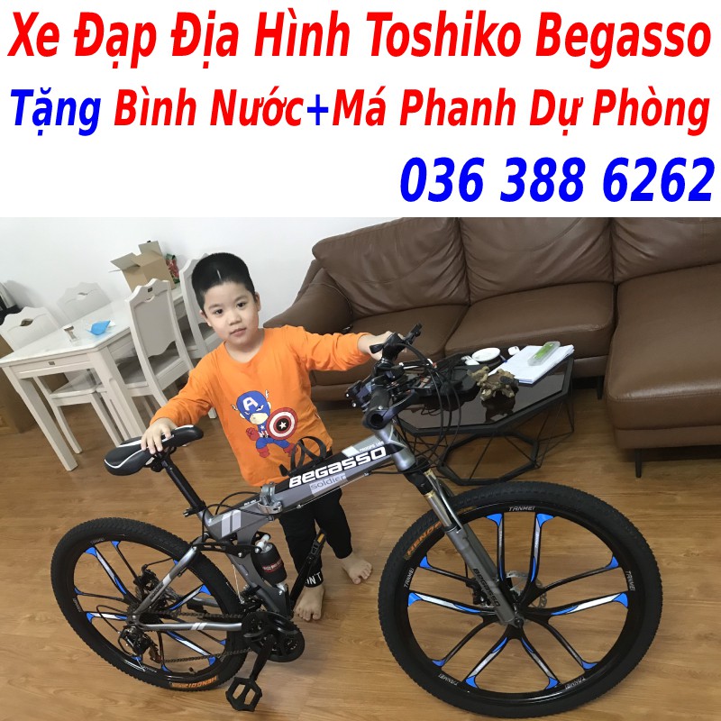 Máy chạy bộ xe đạp tập Toshiko X9 tặng giá đỡ điện thoại + má phanh + đo nhịp tim + đồng hồ 7 thông số, bảo hành 3 năm