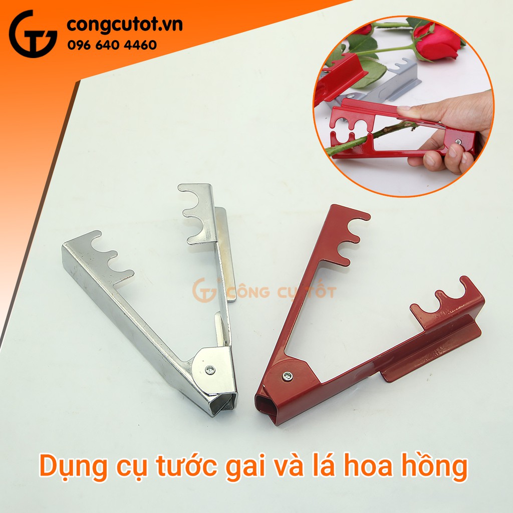 Kìm tuốt gai và lá hoa hồng tươi - Dụng cụ tước gai hoa hồng