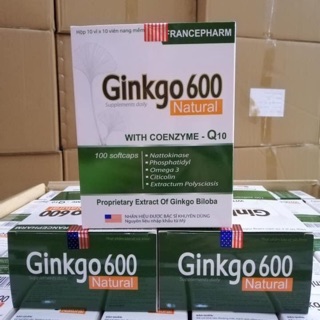 Ginkgo 600 viên uống hoạt huyết dưỡng não hộp 100viên