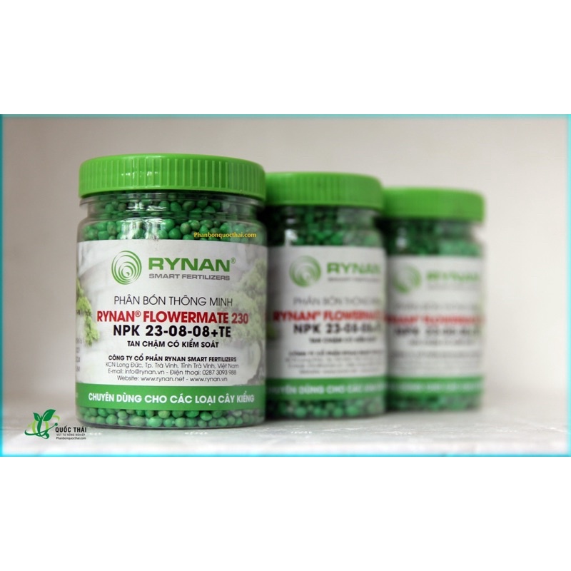 Phân npk tan chậm thông minh Rynan 23-8-8+TE,Chuyên dùng cho các loại cây kiểng,hũ 150g