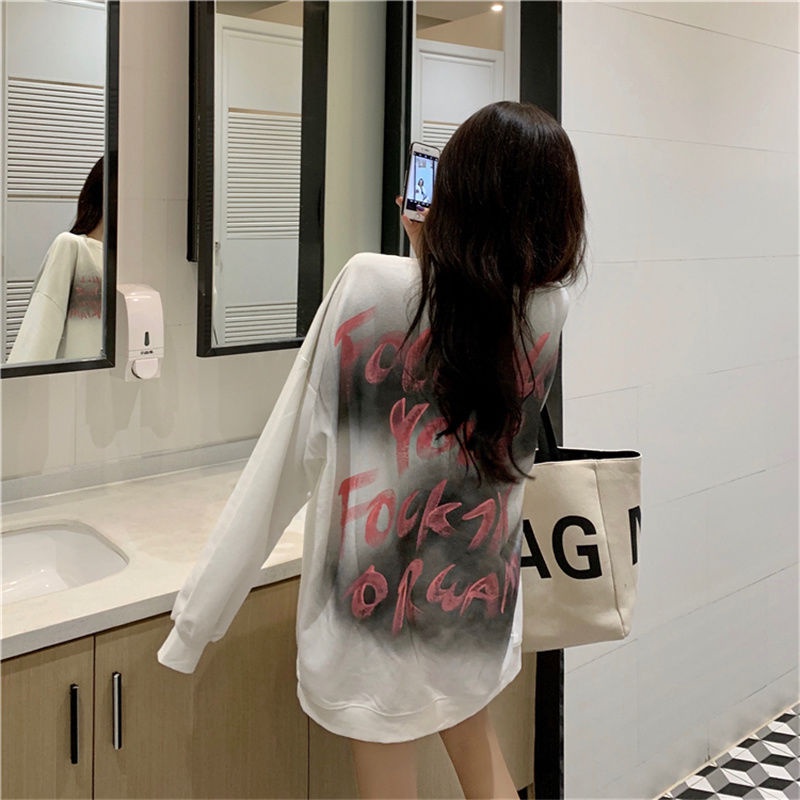 Thời Trang Áo Sweater Tay Dài Dáng Rộng Phong Cách Hàn Quốc Cho Nữ 2021 | BigBuy360 - bigbuy360.vn