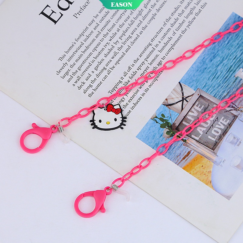 Sanrio Anime Kawaii Insins Hello Kitty Dây Đeo Kính Đeo Cổ Bằng acrylic Chống Mất Kiểu Hoạt Hình Dễ Thương