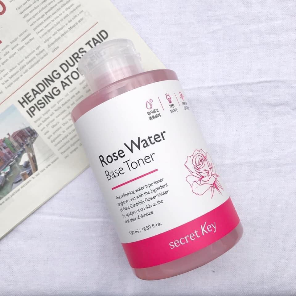 Nước Hoa Hồng Secret Key Rose Water Base Toner 550ml